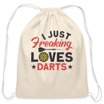 Darts Dart Player - Cotton Drawstring Bag - natural - Front