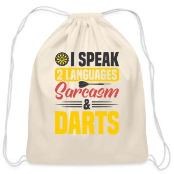 Darts Dart Player - Cotton Drawstring Bag - natural - Front
