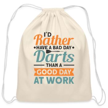 Darts Dart Player - Cotton Drawstring Bag - natural - Front