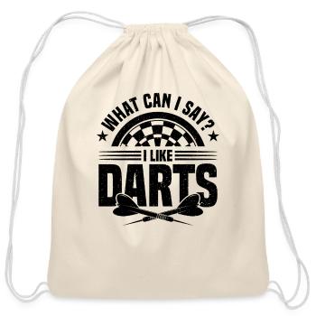 Darts Dart Player - Cotton Drawstring Bag - natural - Front