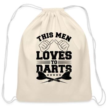 Darts Dart Player - Cotton Drawstring Bag - natural - Front