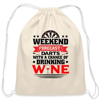 Darts Dart Player - Cotton Drawstring Bag - natural - Front