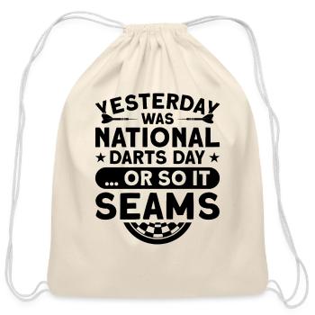 Darts Dart Player - Cotton Drawstring Bag - natural - Front