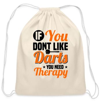 Darts Dart Player - Cotton Drawstring Bag - natural - Front
