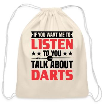 Darts Dart Player - Cotton Drawstring Bag - natural - Front