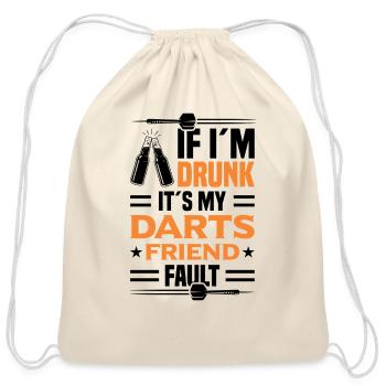 Darts Dart Player - Cotton Drawstring Bag - natural - Front