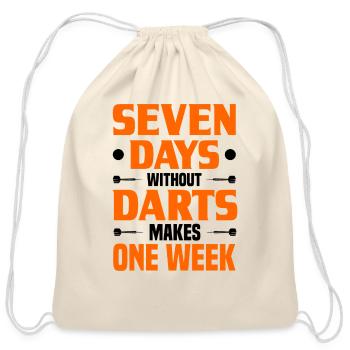 Darts Dart Player - Cotton Drawstring Bag - natural - Front