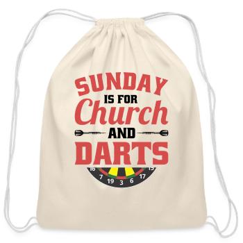 Darts Dart Player - Cotton Drawstring Bag - natural - Front