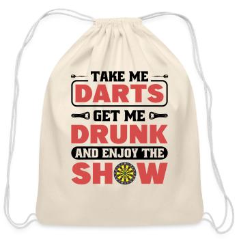 Darts Dart Player - Cotton Drawstring Bag - natural - Front