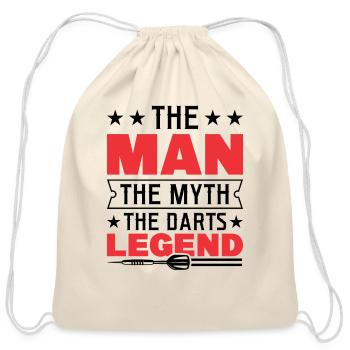 Darts Dart Player - Cotton Drawstring Bag - natural - Front