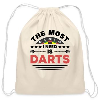 Darts Dart Player - Cotton Drawstring Bag - natural - Front