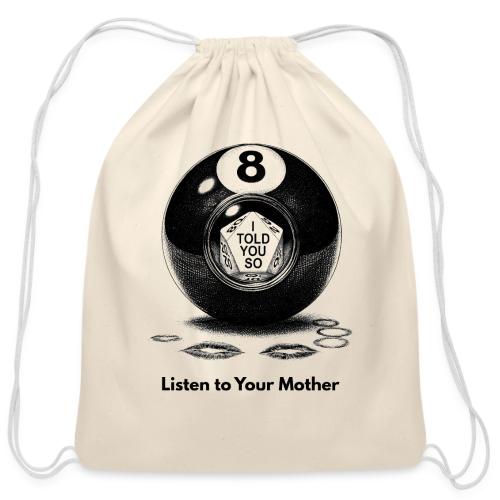 Sarcastic Mom T-Shirt Magic 8-Ball Oracle - Cotton Drawstring Bag