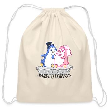 Wedding marriage marriage marriage married - Cotton Drawstring Bag - natural - Front