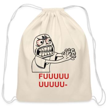 Rage Guy Angry Fuu Fuuu Fuuuu Rage Face Meme Tees - Cotton Drawstring Bag - natural - Front