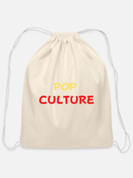 Pop culture - Cotton Drawstring Bag - natural