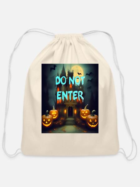 Sacry house - Cotton Drawstring Bag - natural