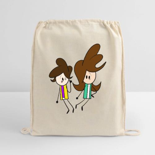 Small Coll and Dersy - Cotton Drawstring Bag
