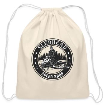 SLEDHEAD Speed Shop - Cotton Drawstring Bag - natural - Front