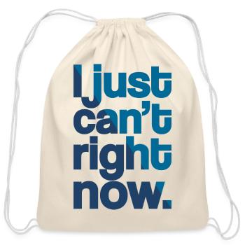 Just Can't - Cotton Drawstring Bag - natural - Front