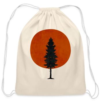 Nature Pine Tree - Cotton Drawstring Bag - natural - Front