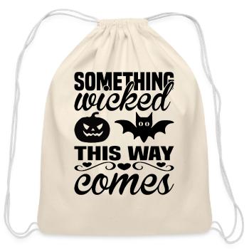 Something Wicked This Halloween - Cotton Drawstring Bag - natural - Front