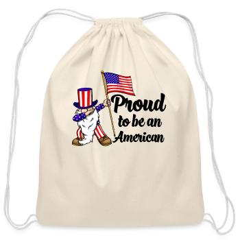 Proud To Be An American - Cotton Drawstring Bag - natural - Front