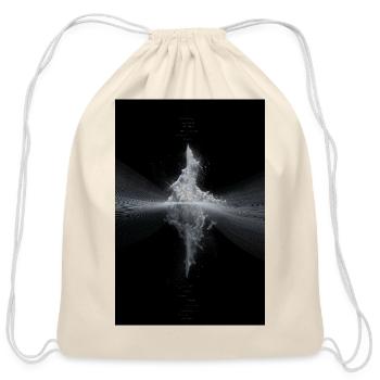 Quantum Splash Mirror - Cotton Drawstring Bag - natural - Front