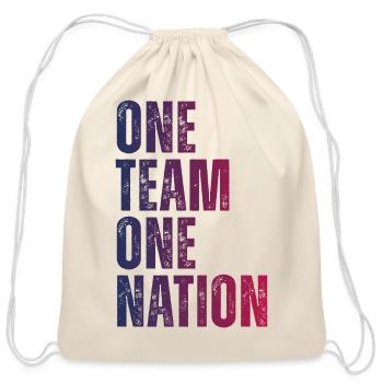 One Team One Nation - Cotton Drawstring Bag - natural - Front