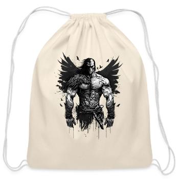 Muscle Raven - Cotton Drawstring Bag - natural - Front
