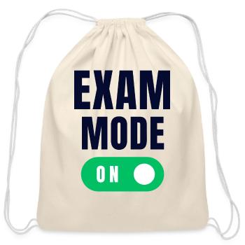 Exam Mode : ON - Cotton Drawstring Bag - natural - Front