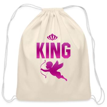 King - Cotton Drawstring Bag - natural - Front