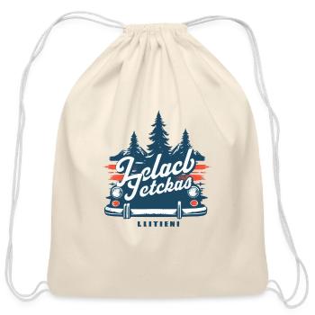 Nostalgic design that evokes past decades - Cotton Drawstring Bag - natural - Front