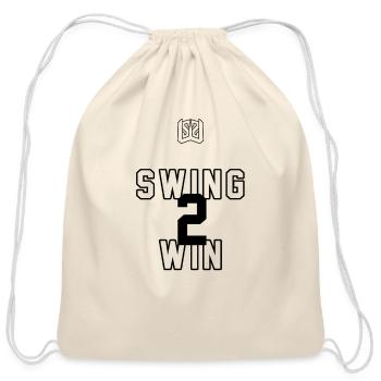 SWING2WIN Big 2 Black - Cotton Drawstring Bag - natural - Front