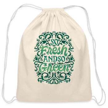 So Fresh And So Green - Cotton Drawstring Bag - natural - Front