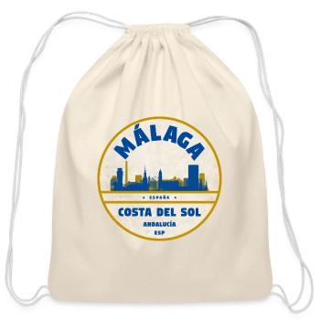 Malaga Spain - Cotton Drawstring Bag - natural - Front