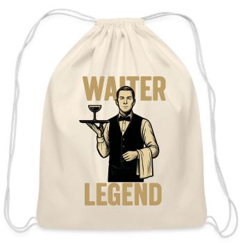 Waiter Legend - Cotton Drawstring Bag - natural - Front