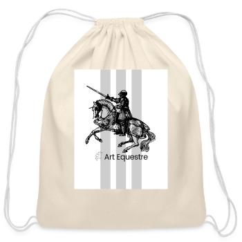 ArtEquestre equestrian fashion line - knight - Cotton Drawstring Bag - natural - Front