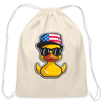 Election Duckie electionsdesigncontest2024 - Cotton Drawstring Bag - natural - Front