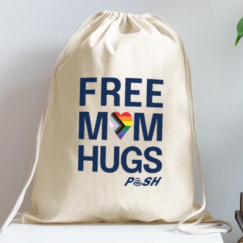Free Mom Hugs 🏳️‍🌈🏳️‍⚧️ - Cotton Drawstring Bag