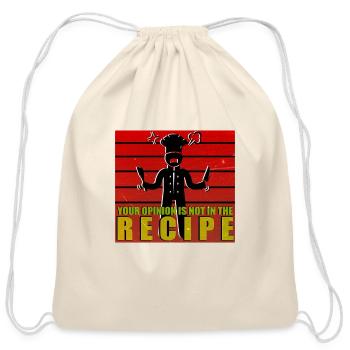Chef Cooking Cook Recipe Meal Delicious Restaurant - Cotton Drawstring Bag - natural - Front