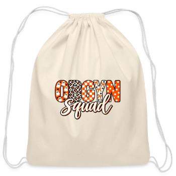 OBGYN Squad Halloween Spooky Nurse Medical Designs - Cotton Drawstring Bag - natural - Front