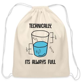 Science Is Optimistic - Cotton Drawstring Bag - natural - Front