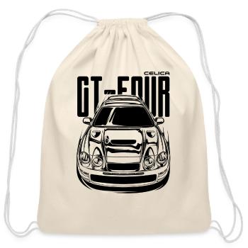 Toyota Celica Gt Four - Cotton Drawstring Bag - natural - Front