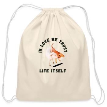In Love we trust life itself - Cotton Drawstring Bag - natural - Front