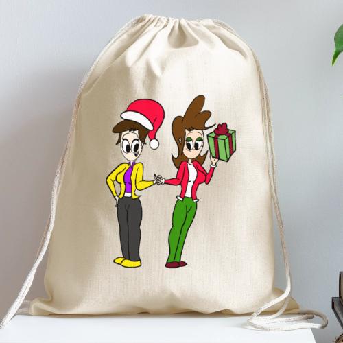 Coll and Dersy Holiday Duo - Cotton Drawstring Bag