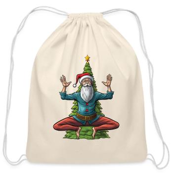 Yogi Santa Claus - Cotton Drawstring Bag - natural - Front