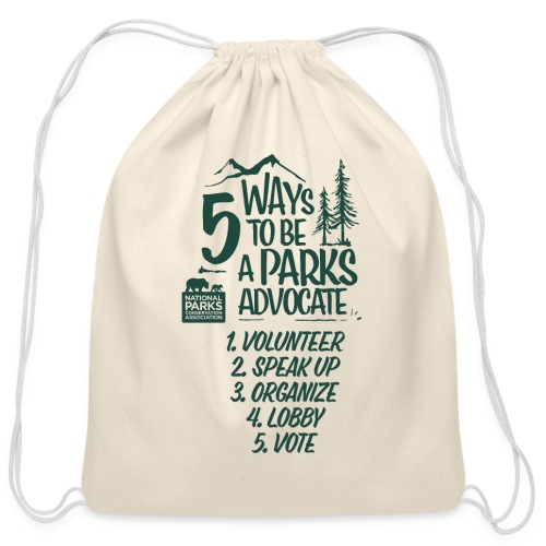 5 Ways to be a Parks Advocate - Cotton Drawstring Bag