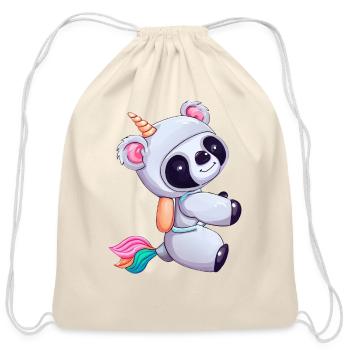 Koala Unicorn Fusion, Fantastic Animal Design - Cotton Drawstring Bag - natural - Front