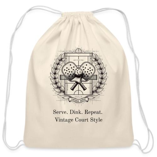 Vintage Pickleball T-Shirt, Mug, & Poster - Cotton Drawstring Bag
