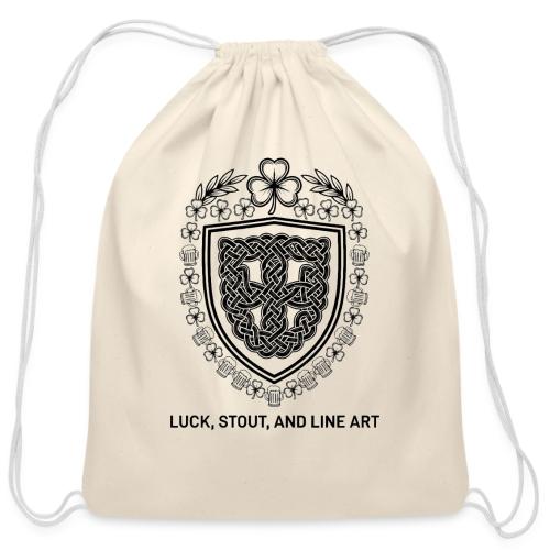 Celtic Knot T-Shirt, Symmetrical Shield - Cotton Drawstring Bag
